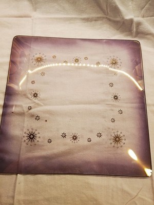 Vintage Dorothy Thorpe Glama Glass Atomic Starburst Plate/Tray  Mid Century 