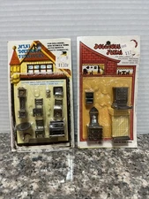 Vintage Mini Dollhouse Furniture Lot 1:48 Scale  New Sealed 17 Pieces Bedroom