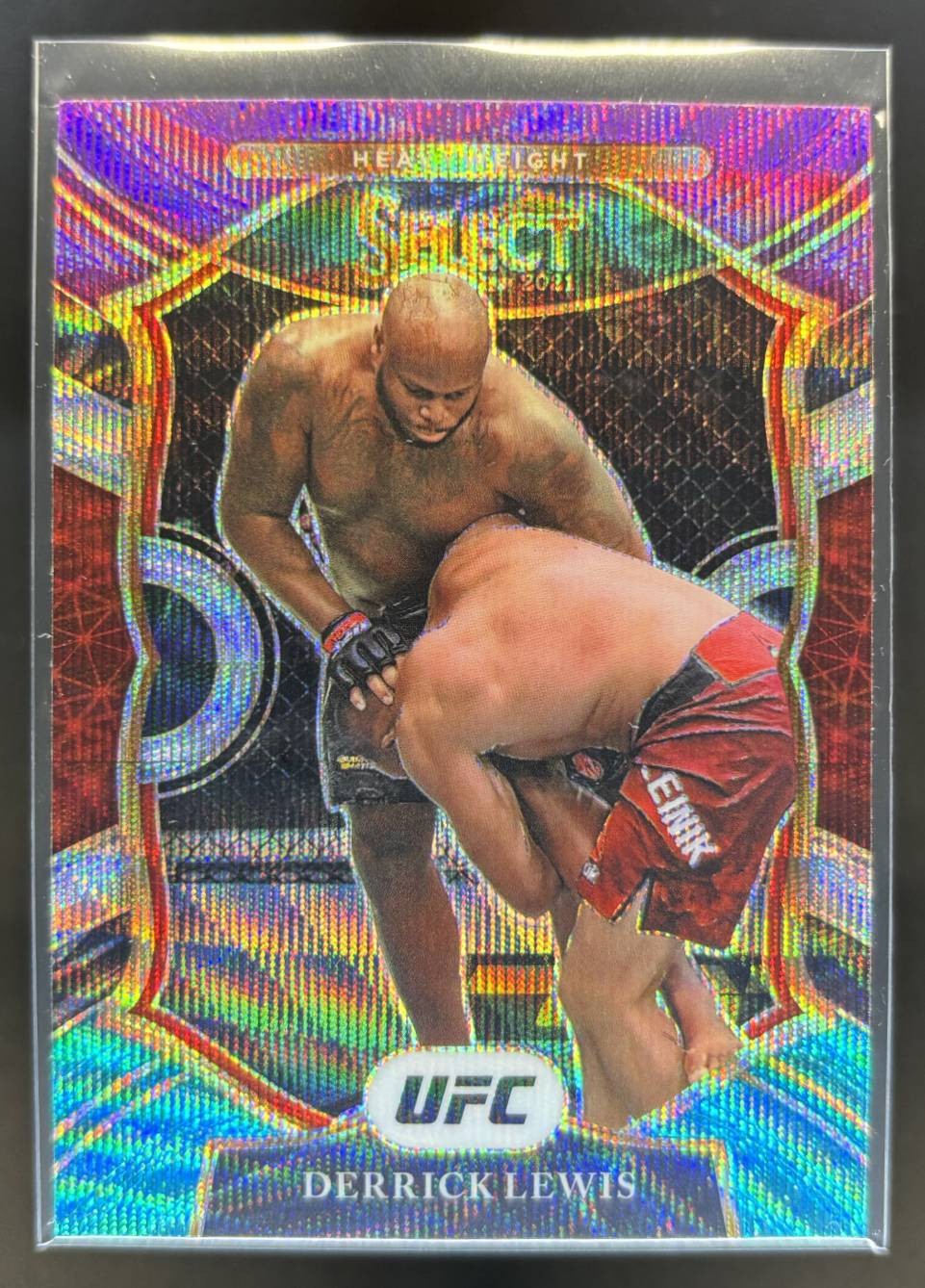 2021 Panini Select UFC Derrick Lewis Tri Color Prizms #22 Concourse