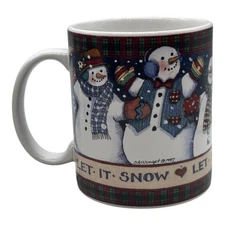 Lang and Wise Collector Mug Let it Snow by Susan Winget 1997 Christmas Winter