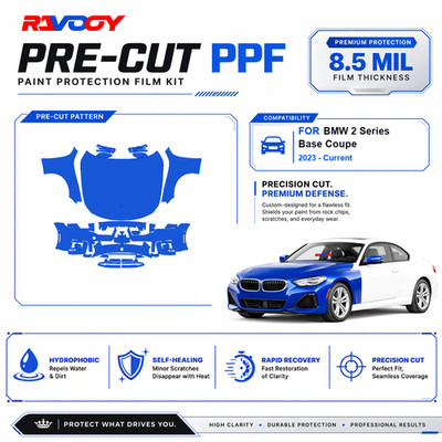 Precut PPF Clear Bra Kit For BMW 2 Series Base Coupe 2023-Current