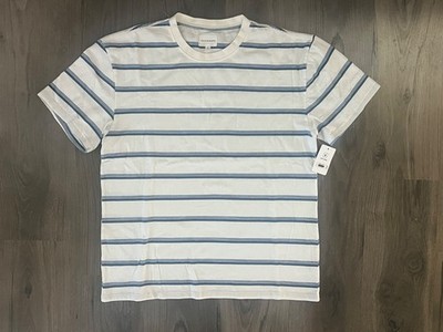 Lucky Brand Men's Striped T-Shirt L NWT Short Sleeve Indigo