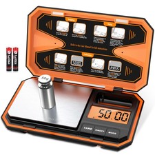 Digital Pocket Scale, High-Precision 500g x 5.7 x 3.4 x 0.94 inches, Orange