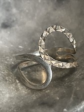 Vintage Boho Sterling Silver Looped Band Ring Size 7