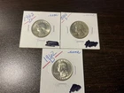 1962 d washington quarter's lot of 3 coins #208