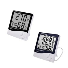THERMOMETER INDOOR Digital LCD Hygrometer Temperature Humidity Meter Alarm Clock
