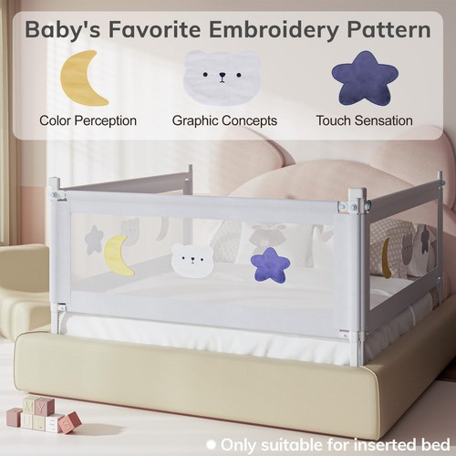 Bed Rail for Toddlers - Baby Bed Guard Rail with Double Lock, Safety Bedrail ... - Picture 6 of 7