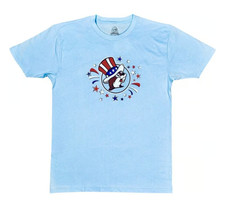 NWT Buc-ee's Official Fourth of July Unisex Short Sleeve Light Blue T-Shirt S