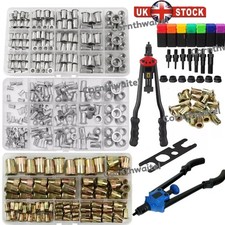 150Pcs Rivet Nut Kit Riveter Gun Heavy Duty Riveting Rivets Nutsert Tools Rivnut