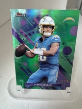Justin Herbert 2025 Topps Finest Green Refractor 39/75 #59 Los Angeles Chargers