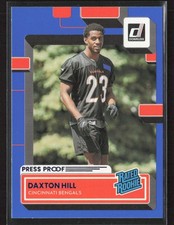 Daxton Hill 2022 Donruss #362 Blue Press Proof Cincinnati Bengals