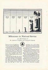 Magazine Ad - 1927 - AT&T / Bell System - Milestones