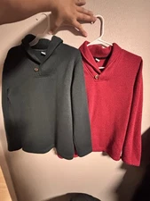 Sweater Knit Shawl Collar Sweatshirt For Boys set Of 2 Size XL 14-16
