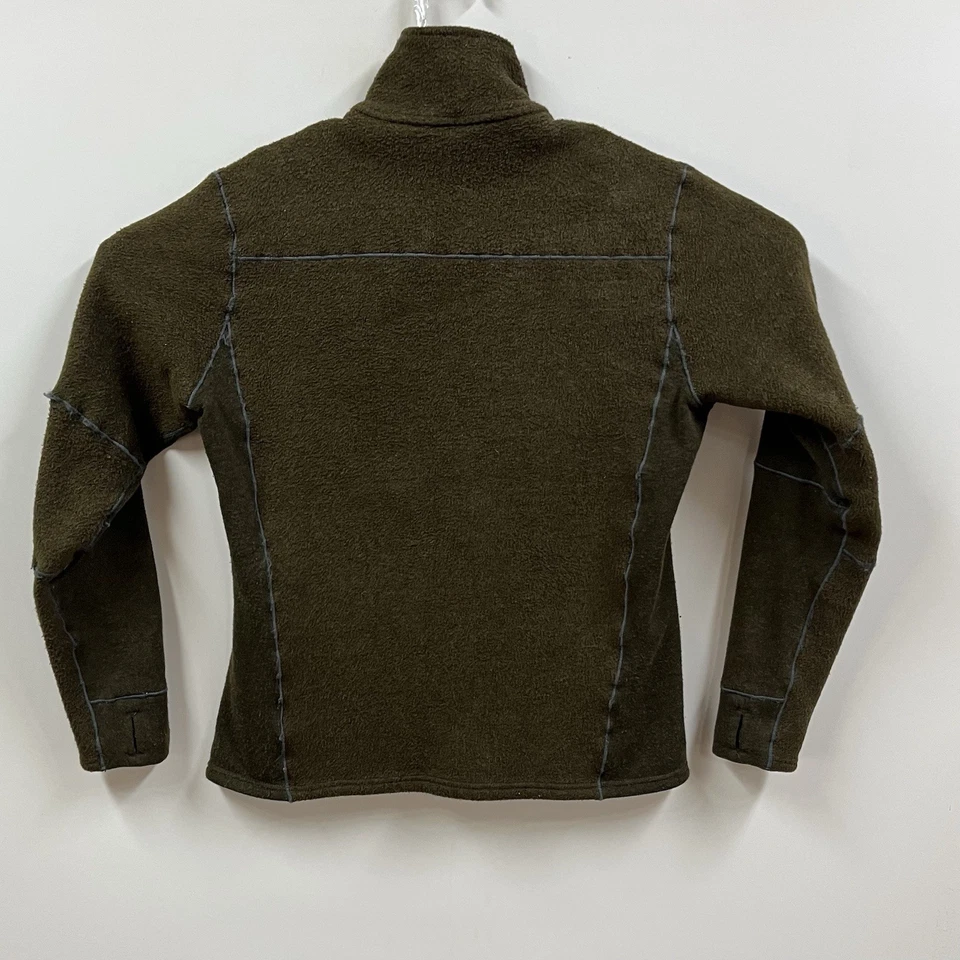 Kuhl Hombre Polar Interceptor Tostado Oscuro 1/4 Cremallera Hombre Grande Gorpcore Foto 4 de 4