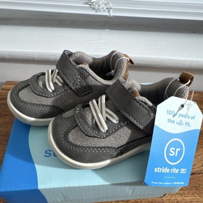 Stride Rite 360 Nick 2.0 Boys Comfort Breathable Lightweight Gray Sneakers 4M