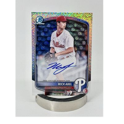2025 Bowman Chrome Mick Abel RC Auto Mojo Refractor #BMA-MA Phillies