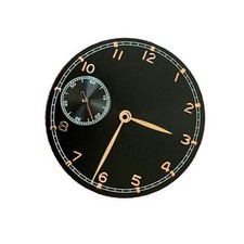 Black Gold 37mm Watch Dial With Hands For ETA 6497 ST3600 Watch Movement D