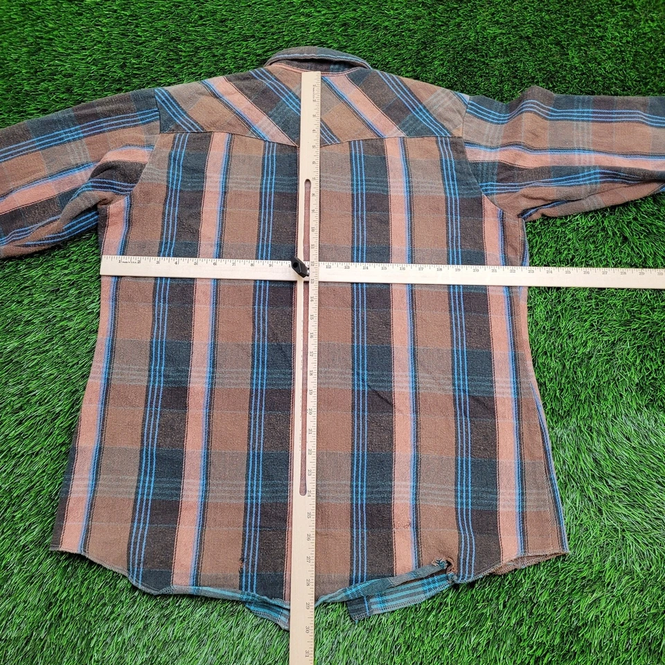 Camisa a Presión Western Vintage Años 80 Ely-Cattleman Cuadros XL 23x29 Yugo Foto 3 de 4