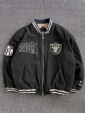 Rare Vintage 1991 NFL Raiders Campri Team Line wool varsity jacket XL