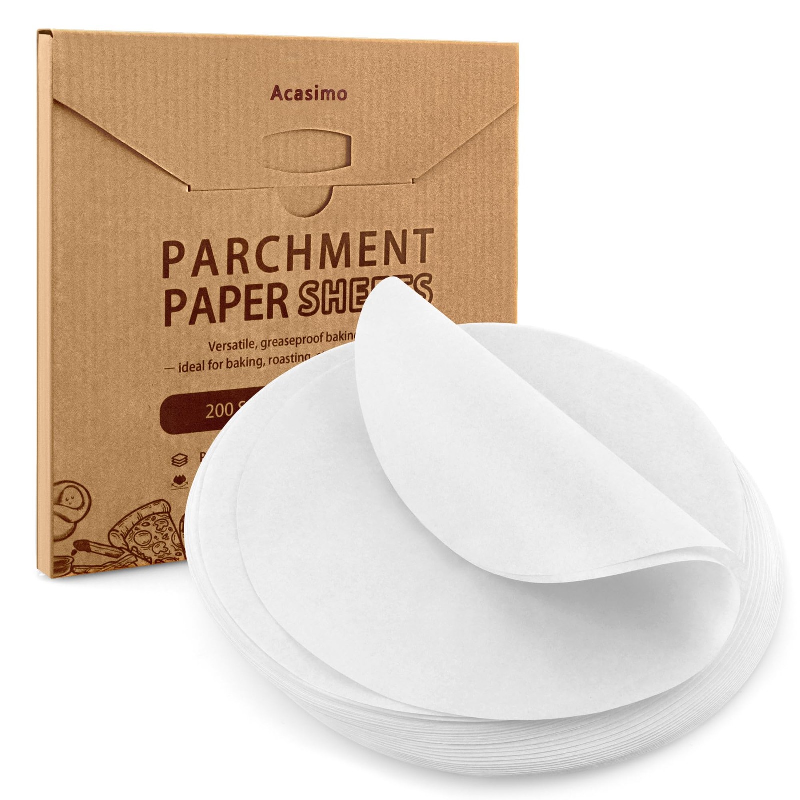 200-Pack 12 Inch Parchment Paper Rounds