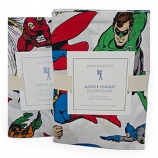Pottery Barn Kids Justice League Standard Pillowcases Set of 2 Organic Cotton