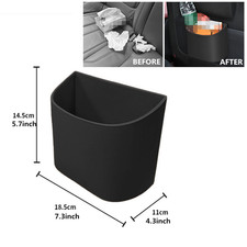 Car Trash Can Leather Vehicle Trash Bin Car Garbage Organizer Holder Kit