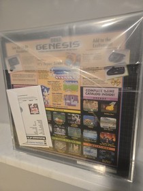 1992 Sega Genesis In Box Graded CAS 65, Comes With COA. Encased In Acrylic Case!