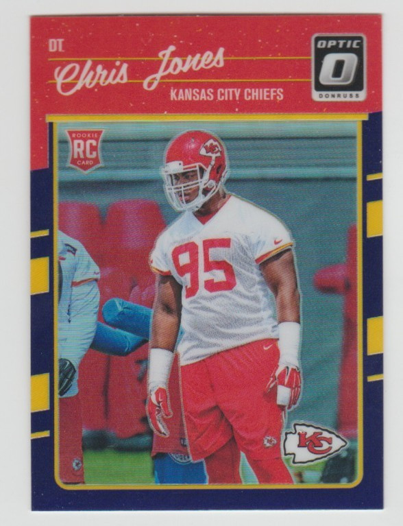 CHRIS JONES Chiefs 2016 Donruss Optic PURPLE Rookie Card #109 SP RC Future HOF D