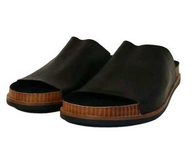 Kelsi Dagger Brooklyn Squish Womens Leather Sandals Black Size 6.5 Slides