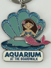 Aquarium at the Boardwalk Mermaid Metal Enamel Glitter Keychain Keyring Fob
