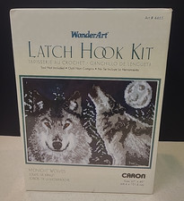 Midnight Wolves Latch Hook Kit WonderArt 27 Inch by 40 Inch In SEALED Box 4465