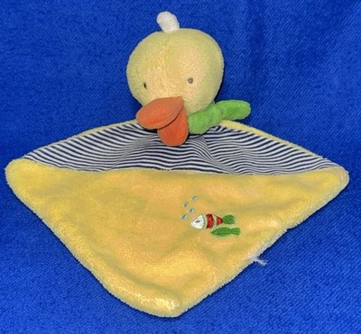 Schmusetuch Kik Ergee Ente Vogel Küken gelb + Fische