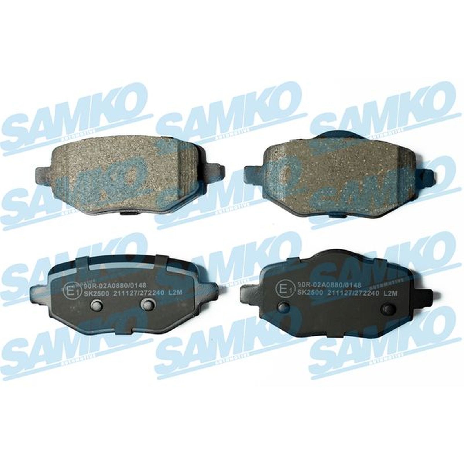 1x ORIGINAL® SAMKO Bremsbelagsatz, Scheibenbremse Hinten für Opel CORSA F