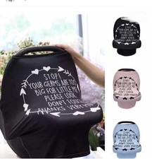 Do not touch baby Baby sign Carseat cover Stop your germs are too big Baby Car