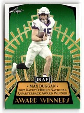 Max Duggan 2023 Leaf Draft Green TCU Horned Frogs #16