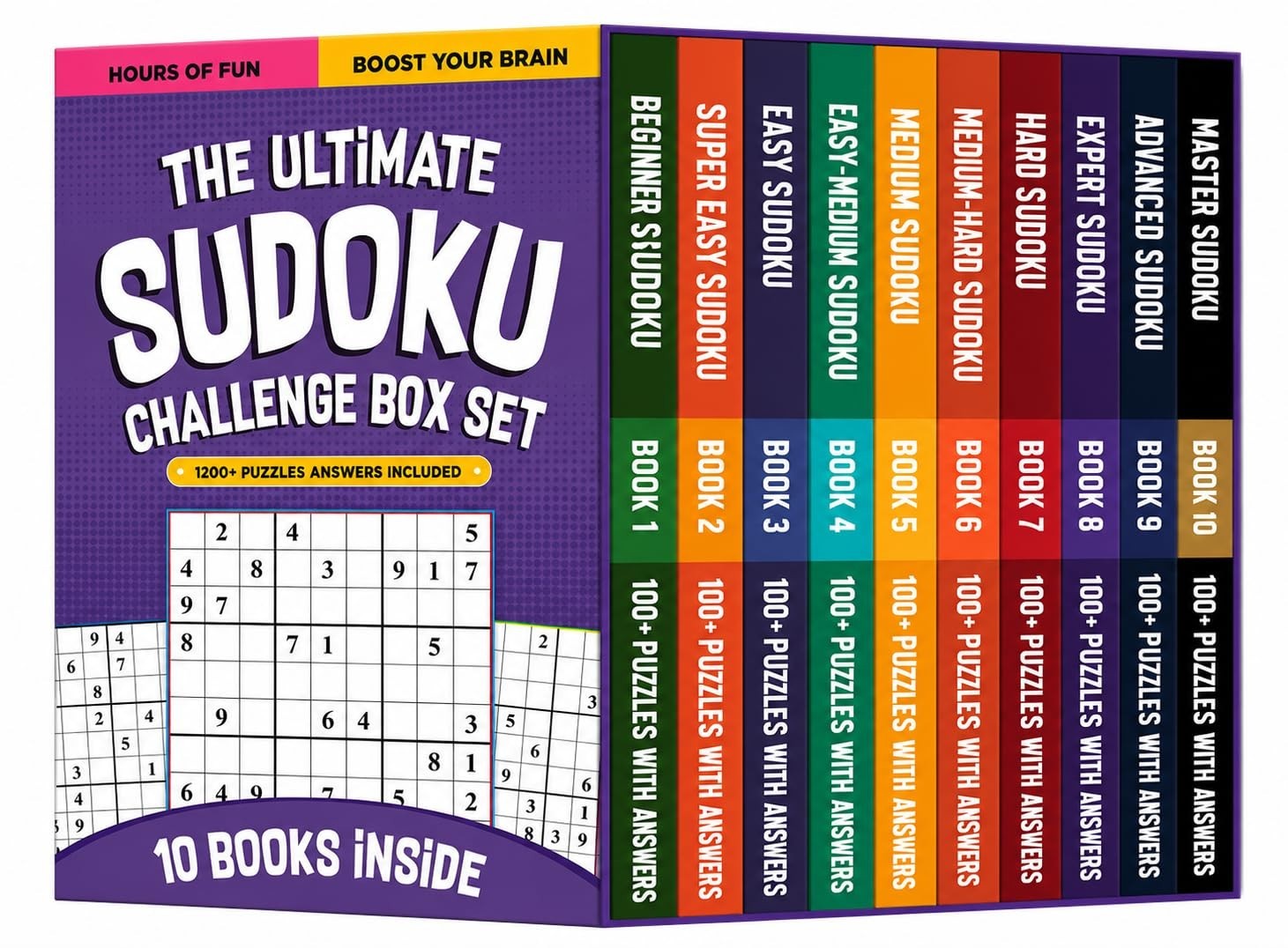 Ultimate Sudoku Challenge 10 Books Collection Box Set with 1,200+ Puzzles - Image 2