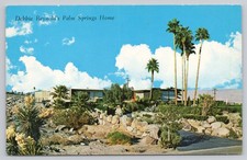 Debbie Reynolds Palm Springs Home Mid-Century Modern Krome Postcard