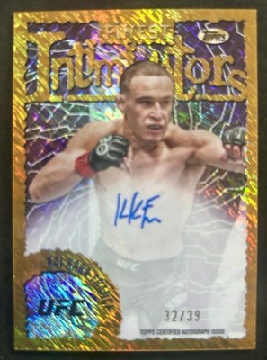 Kai Kara France 2024 Topps Finest Intimidators Auto Gold Shimmer /39