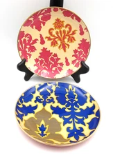 Tracy Reese New York Set Of 2 Salad Desert Plates Gold Trim Replacement 7" G1