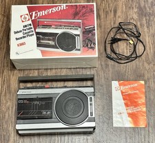 Emerson K3663 AM/FM Radio Cassette Tape Recorder Boombox - Works - Original Box