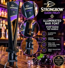 Strongbow Dark Fruit Illuminated Bar Font Pump Badge Display Tap Handle Plastic
