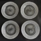 1930s Anchor Hocking Miss America Clear Glass Dessert Plates Set Of Four