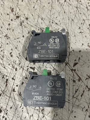  Telemecanique Contact Block ZBE-101, (LOT 2) New Free Shipping 