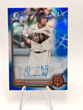 2022 Bowman Chrome Blue Refractor #CPA-RGV Ricardo Genoves AUTO /150