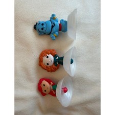 Disney Bath Toys Lot Genie Merida Ariel Suction Cup Figures 3pc Bundle