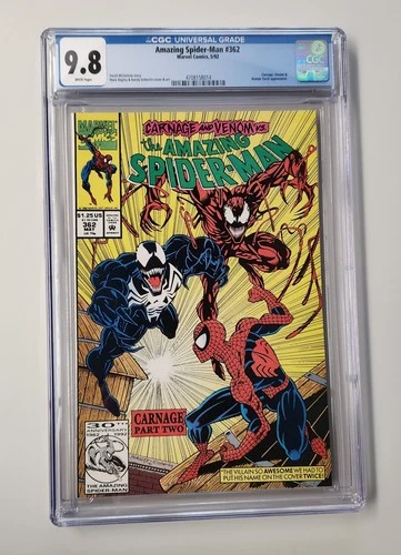 Amazing Spider-Man #362 CGC 9.8 New Slab  2nd Carnage Appearance