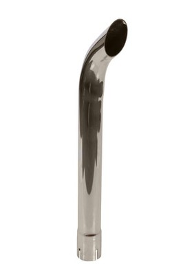 Exhaust Pipe Stack Replacement UNIVERSAL - 2-1/4'' x 24'', Curved Chrome