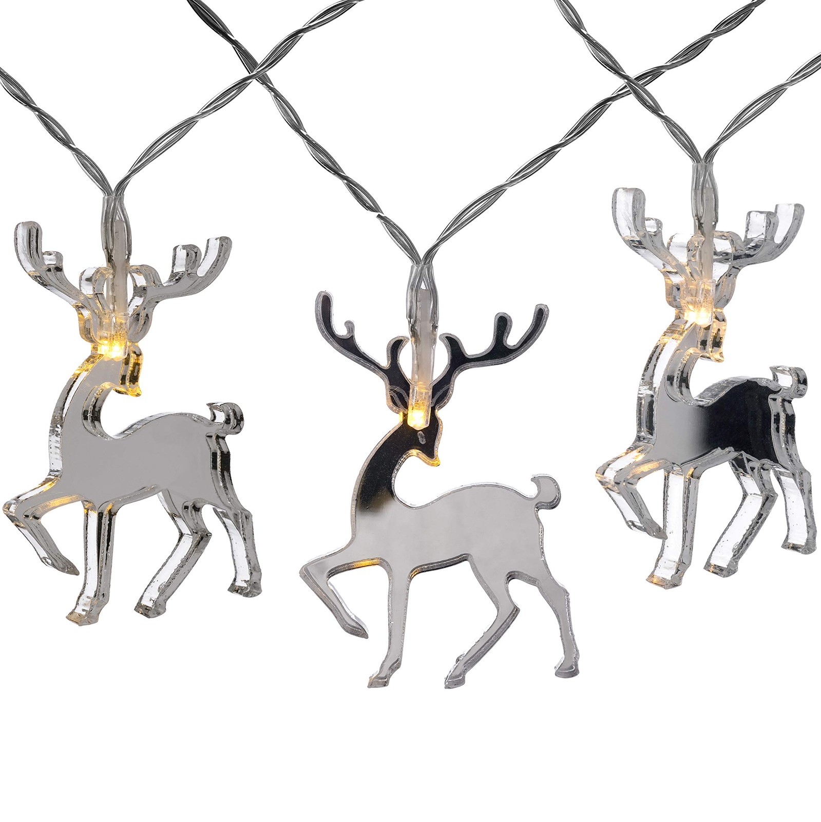 WeRChristmas 20 Reindeer LED Light String, Mirror, 3m - Image 2