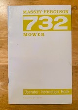 Original Massey Ferguson 732 Mower Operator Instruction Book 819 168 M6