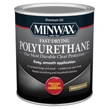 minwax Fast Drying Polyurethane Protective Wood Finish, Clear Semi-Gloss 1 Quart